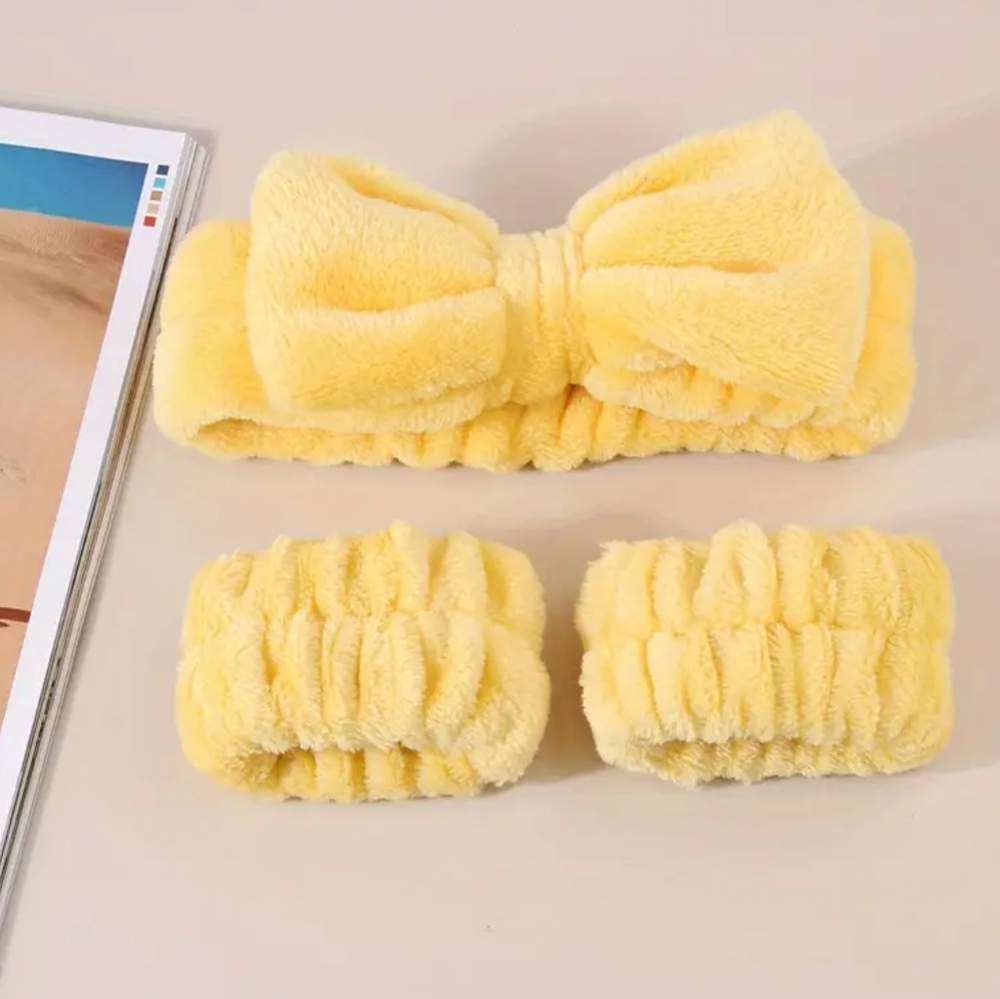 Headband & Wrist Towel Bands for facial cleansing routine!